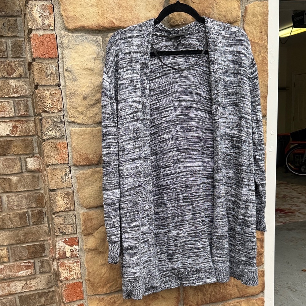 Lane Bryant Marled Gray Long Loose Cardigan size 22/24